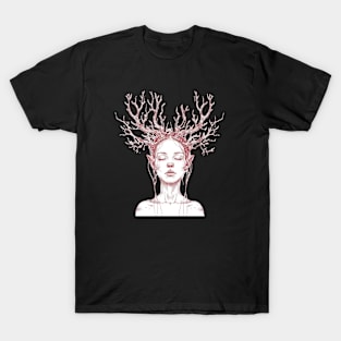 Woman with antler T-Shirt